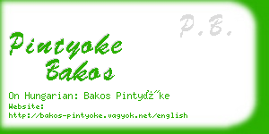 pintyoke bakos business card